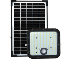 30W LED prožektorius su saulės baterija ir judesio davikliu, juodas, 4000/6000K