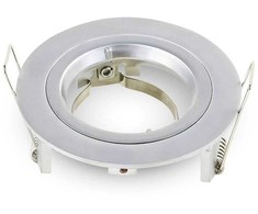 GU10 lemputės rėmelis V-TAC, apvalus, sidabro sp., Φ81x34mm