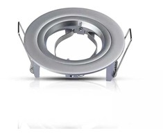 GU10 lemputės rėmelis V-TAC, apvalus, sidabro sp., Φ81x34mm
