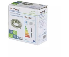 GU10 lemputės rėmelis V-TAC, apvalus, nikelio sp, Φ95 x 32 mm
