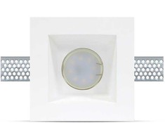 V-tac GU10 lemputės rėmelis, kvadratinis, baltas, gilus, 120x120mm