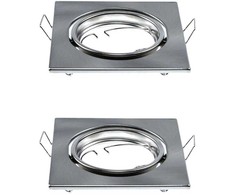 Įleidžiamas GU10 lemputės rėmelis V-TAC, satino nikelio spalvos, 2 vnt. pakuotėje