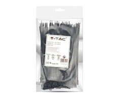 Opaski zaciskowe V-TAC 3.5x150mm juoda 18kg Nylon66 (pakuotė. 100szt)