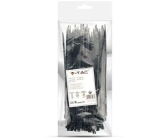Opaski zaciskowe V-TAC 3.5x200mm juoda 18kg Nylon66 (pakuotė. 100szt)