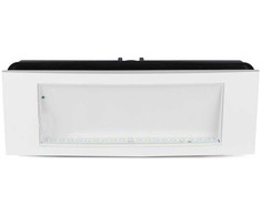 3,8W LED evakuacinis šviestuvas, baltos/juodos sp., 6000K, CREE LED chip