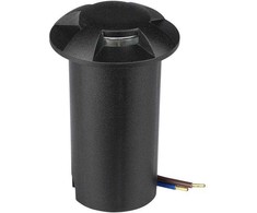 V-tac 1W LED įmontuojamas grindinio šviestuvas, juodas, 3000K, IP67