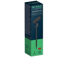 2W LED įsmeigiamas lauko šviestuvas, juodas, 3000K