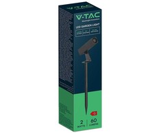 2W LED įsmeigiamas lauko šviestuvas, juodas, 4000K