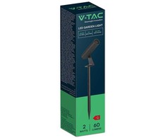 2W LED įsmeigiamas lauko šviestuvas, juodas, 4000K
