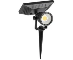 V-tac 2W LED įsmeigiamas lauko šviestuvas, juodas, 3000K, IP65, su saulės baterija