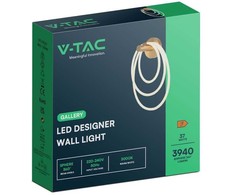 V-tac 36W LED sieninis šviestuvas, aukso sp., 3000K
