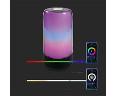 V-tac 8W LED šviestuvas, juodas, suderinamas su AMAZON ALEXA ir GOOGLE HOME, RGB
