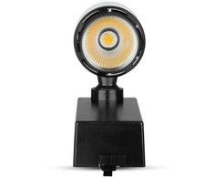 V-tac 25W LED šviestuvas į 3 fazių bėgelius, juodu / baltu korpusu, 6400K