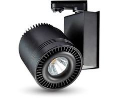 V-tac 33W LED COB šviestuvas į 3 fazių bėgelius, CRI >95, juodu korpusu, 6000K