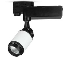 V-tac 35W LED šviestuvas į 3 fazių bėgelius, juodu / baltu korpusu, 6400K