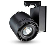 45W LED COB šviestuvas į 3 fazių bėgelius, juodas, CRI >95, 6000K