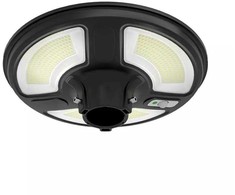V-tac 7,5W sodo šviestuvas su judesio davikliu, 4000K, IP65, su 15W saulės baterija, juodas. Valdomas RF, su laikmačiu.