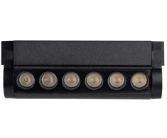 V-tac 5W LED šviestuvas į magnetinius bėgelius, juodas, 3000K, pakreipiamas