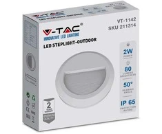 V-tac 2W LED paviršinis šviestuvas, baltas, 4000K, IP65
