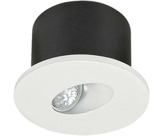 V-tac 3W LED sieninis įleidžiamas šviestuvas, juodos/baltos sp., 3000K