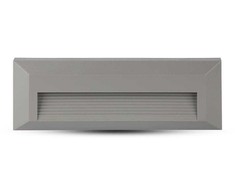 V-tac 3W LED sieninis lauko šviestuvas, pilkas, 4000K, IP65