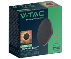 V-tac 12W LED sieninis lauko šviestuvas, juodas, 3000/6400K, dimeriuojamas