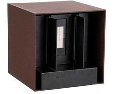 Sieninis šviestuvas 9W LED sieninis įkraunamas šviestuvas su saulės baterija ir judesio davikliu, rudas, 3000/4000/5000K, IP65