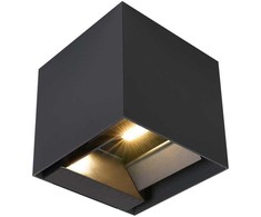 Sieninis šviestuvas 9W LED sieninis įkraunamas šviestuvas su saulės baterija ir judesio davikliu, juodas, 3000/4000/5000K, IP65