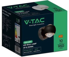 V-tac 10W LED sieninis šviestuvas, baltas, 3000K, šviečia į viršų ir į apačią