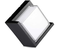 V-tac 12W LED sieninis šviestuvas, juodas, 4000K, IP65