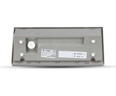 Sieninis šviestuvas V-tac 12W sieninis lauko šviestuvas, pilku korpusu, 6400K, IP65