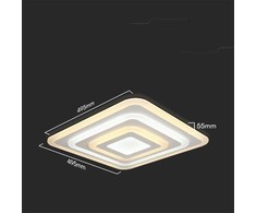 Lubinis šviestuvas V-tac 77W LED paviršinis šviestuvas, baltas, 3000-6500K, dimeriuojamas