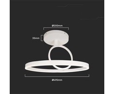 Lubinis šviestuvas V-tac 37W LED paviršinis šviestuvas, baltas, 4000K