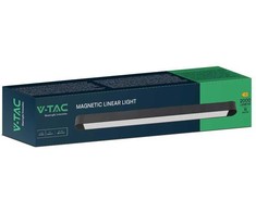 V-tac 18W LED šviestuvas į magnetinius bėgelius ULTRA THIN, juodas, 6400K
