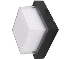 V-tac 12W LED sieninis šviestuvas, juodas, 3000K, IP65