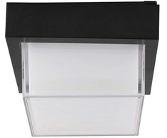 V-tac 12W LED sieninis šviestuvas, juodas, 4000K, IP65