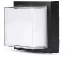 V-tac 7W LED sieninis šviestuvas, juodas, 3000K, IP65