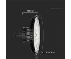 Oprawa V-TAC LED high bay LIFUD driver 0-10V 160Lm/W 120W/150W/200W VT-90202 3000K+4000K+5000K 32000lm 5 metų garantija