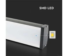 V-tac 100W LED linijinis sandėlio šviestuvas, juodas, 6500K