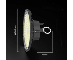 200W LED UFO sandėlio šviestuvas, juodas, 4000K