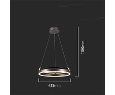 V-tac 20W LED pakabinamas šviestuvas, rudas, 3000K