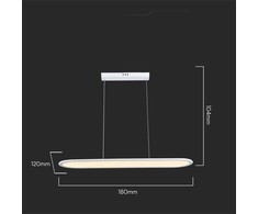 V-tac 24W LED pakabinamas šviestuvas, baltas, 4000K