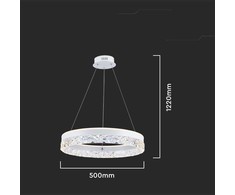 V-tac 25W LED pakabinamas šviestuvas, baltas, 3000K