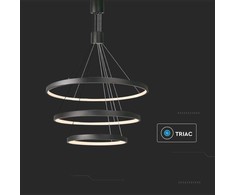 V-tac 50W LED pakabinamas šviestuvas, juodas, 3000K, dimeriuojamas