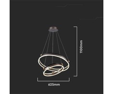 V-tac 50W LED pakabinamas šviestuvas, rudas, 3000K