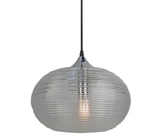 Pakabinamas šviestuvas Pakabinamas LED lemputės laikiklis E27, Ф350mm, deimanto formos skaidrus juodas stiklas