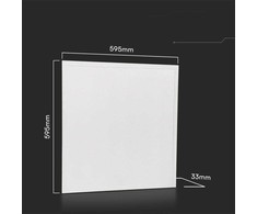 V-tac 25W LED panelė, 60x60cm, balta, 6500K, 180lm/W