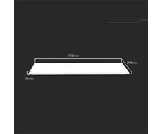 V-tac 40W LED panelė, 120x30cm, balta, 6500K