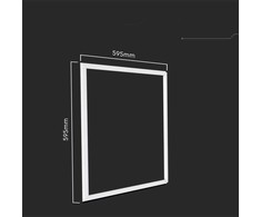 48W LED panelė - šviečiantis rėmelis, 60x60cm, baltas, 3000/4000/6500K