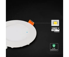 6W LED įleidžiama panelė, balta, 3000/4000/6500K, CREE LED chip